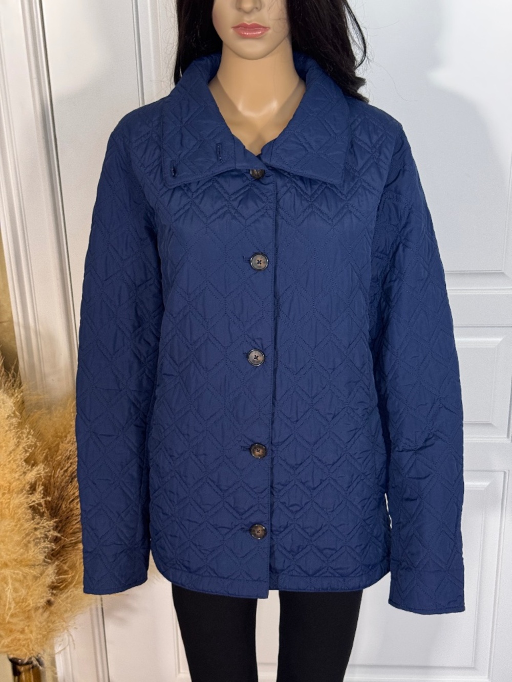 LANDS' END PRIMALOFT NAVY BLUE COAT SIZE LARGE